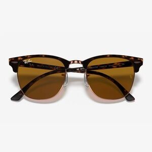 Ray-Ban Tortoiseshell and Brown Clubmaster Sunglasses